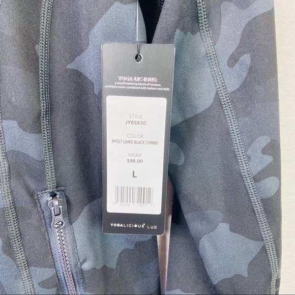 NWT Yogalicious Lightweight Full Zip Yoga Jacket - Picture 6 of 7